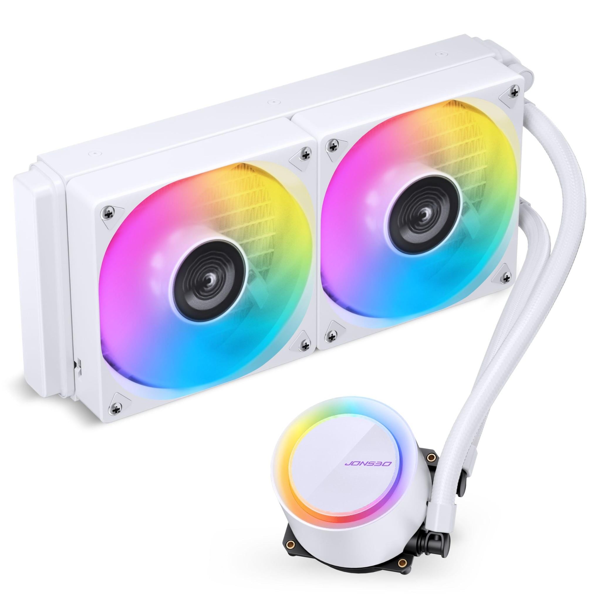 TẢN NHIỆT NƯỚC AIO JONSBO TG-240 2F (Trắng) Chính Hãng