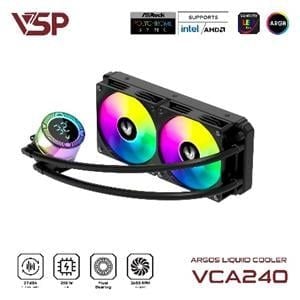 T.N NƯỚC VSP VCA240 2FAN ARGB -Màn hình hiển thị nhiệt độ (Đen)